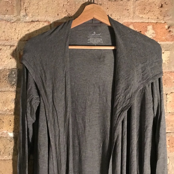 women's cuddl duds softwear hooded wrap cardigan